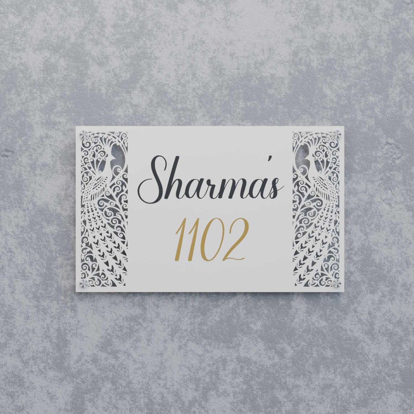 Naaz-e-Mor - Steel Name Plate