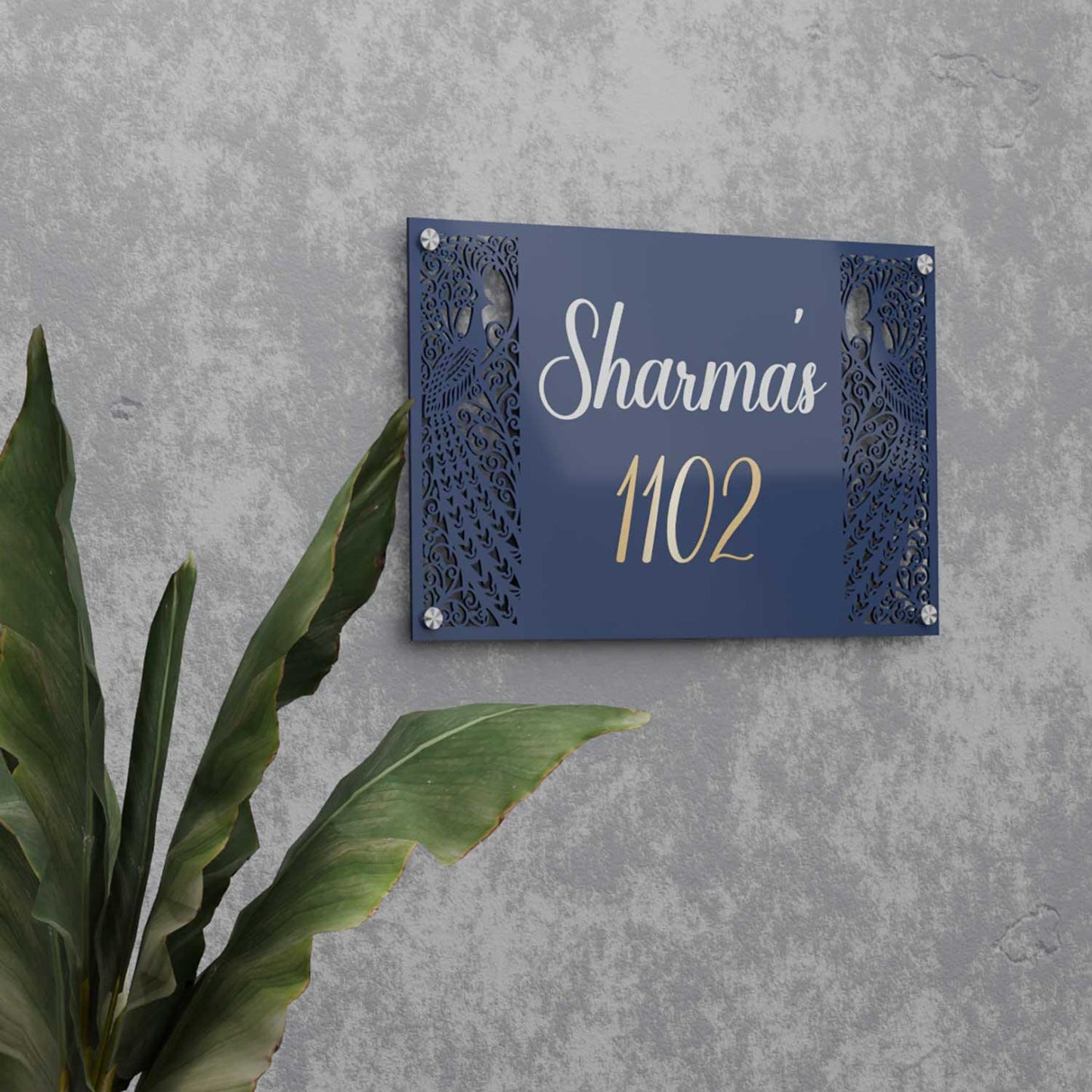 Naaz-e-Mor - Steel Name Plate