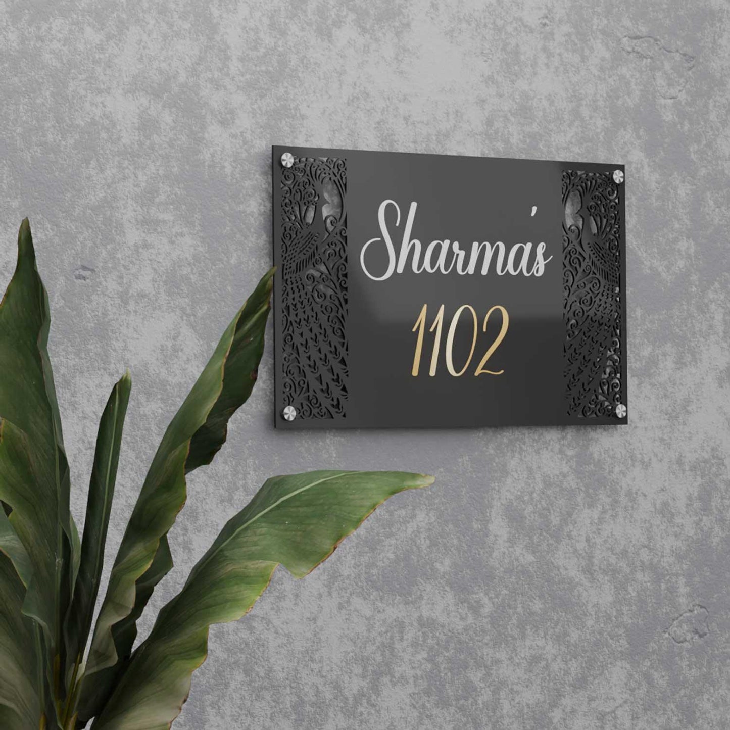 Naaz-e-Mor - Steel Name Plate