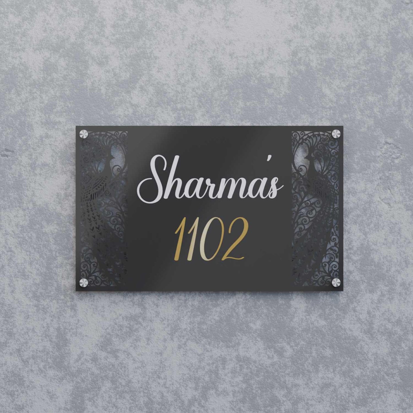 Naaz-e-Mor - Steel Name Plate