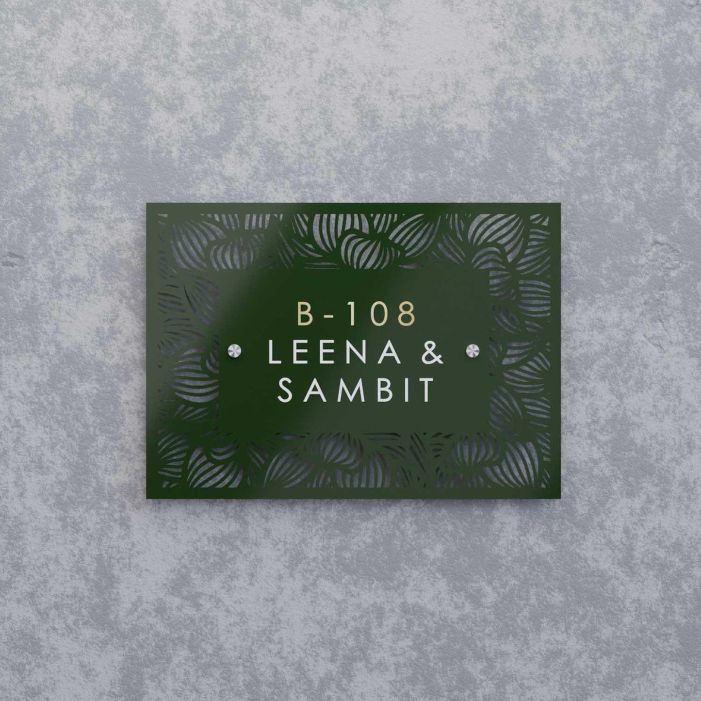 Niloufer - Steel Name Plate - Housenama