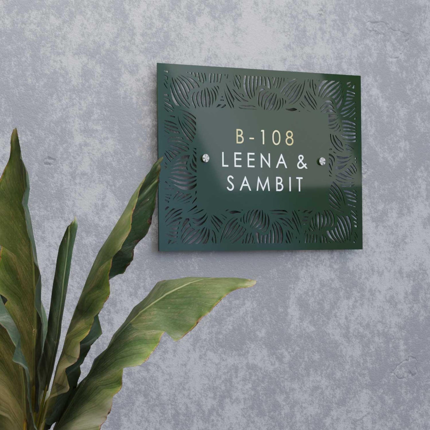 Niloufer - Steel Name Plate - Housenama