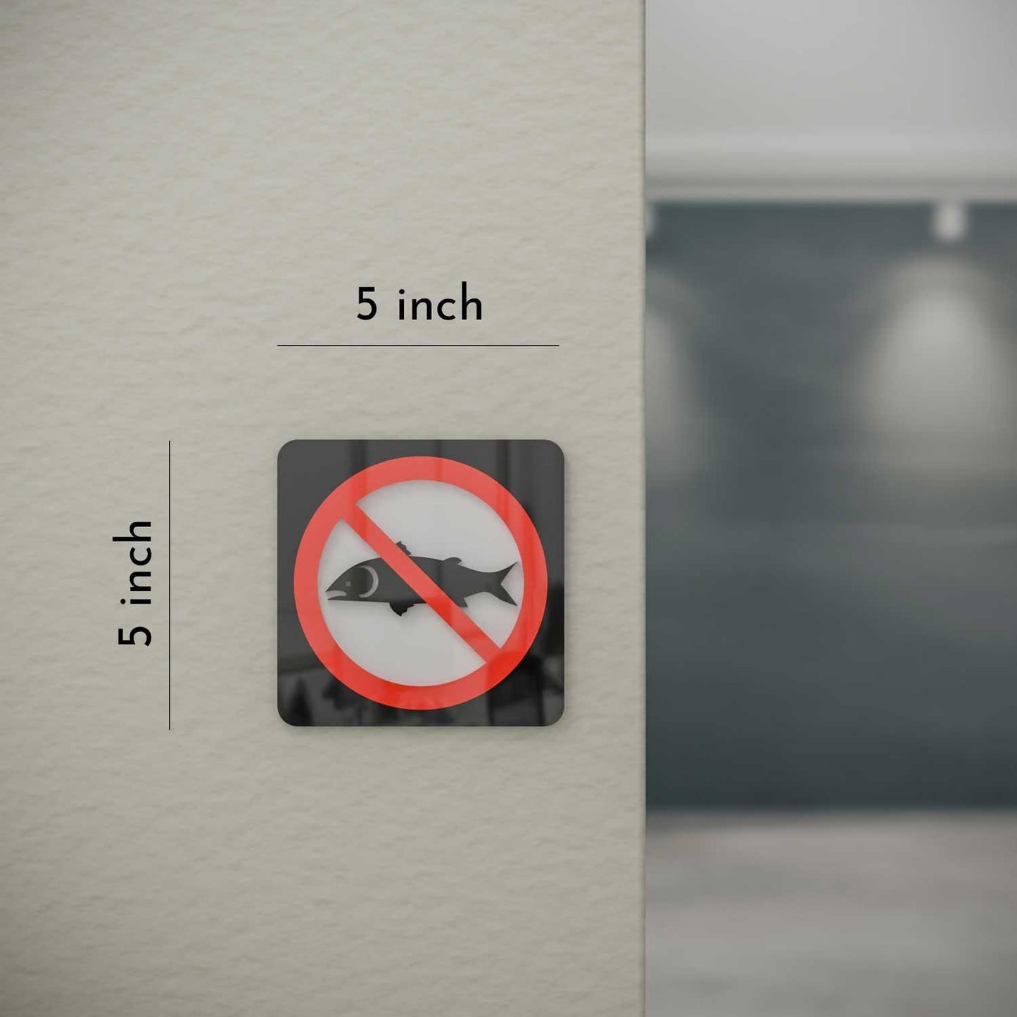 No Fishing Allowed - Layered 3D Prohibition Sign - Housenama
