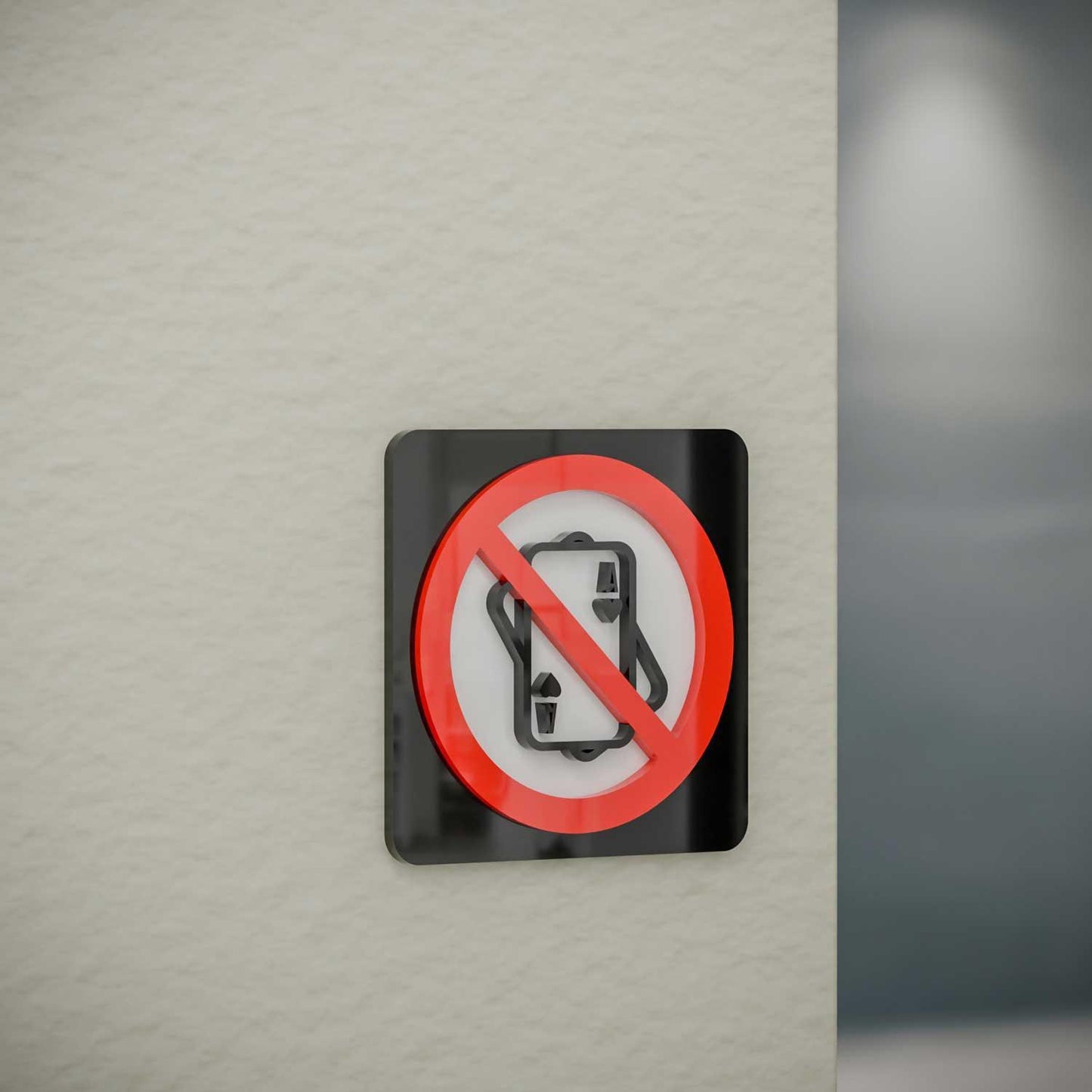 No Gambling - Layered 3D Prohibition Sign - Housenama
