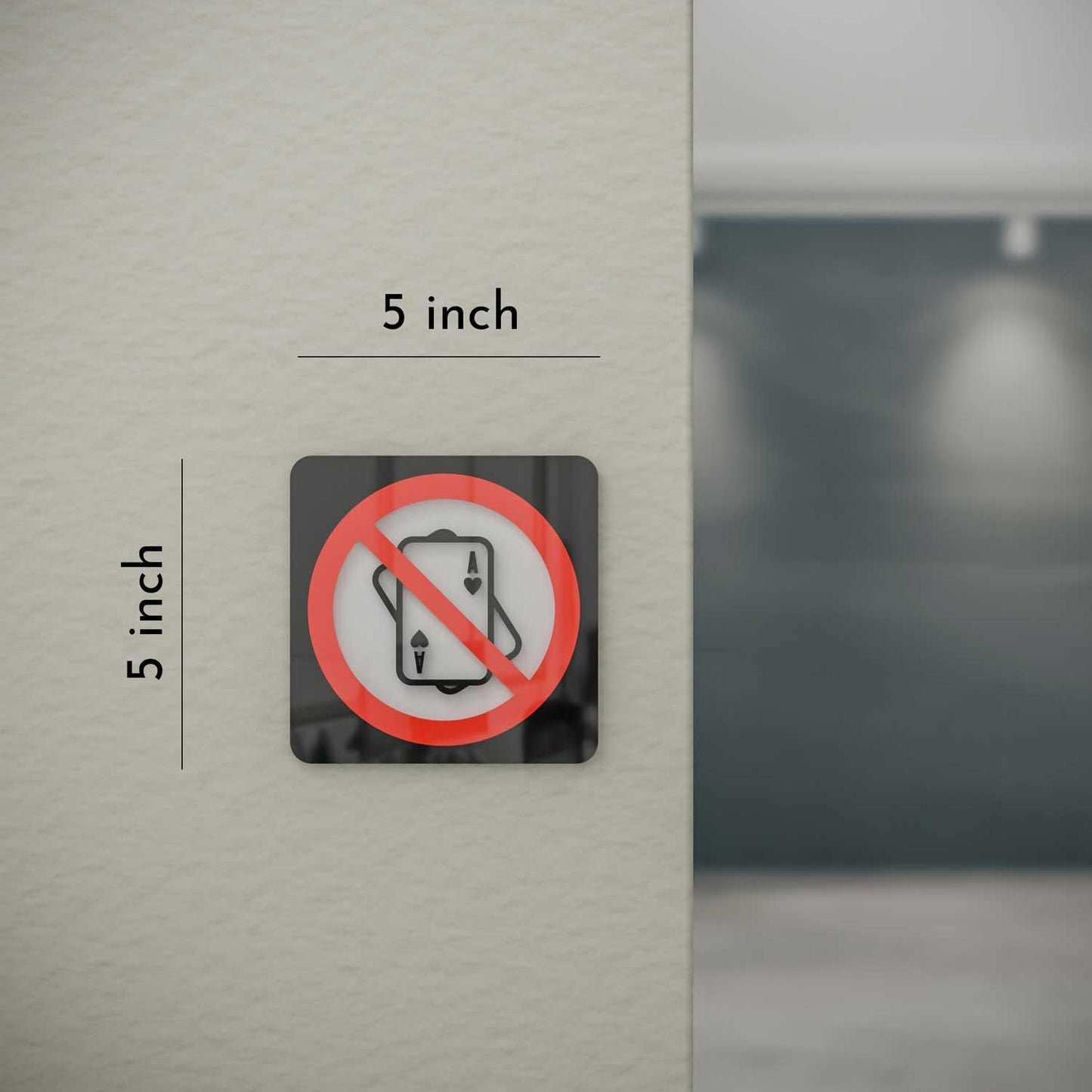 No Gambling - Layered 3D Prohibition Sign - Housenama
