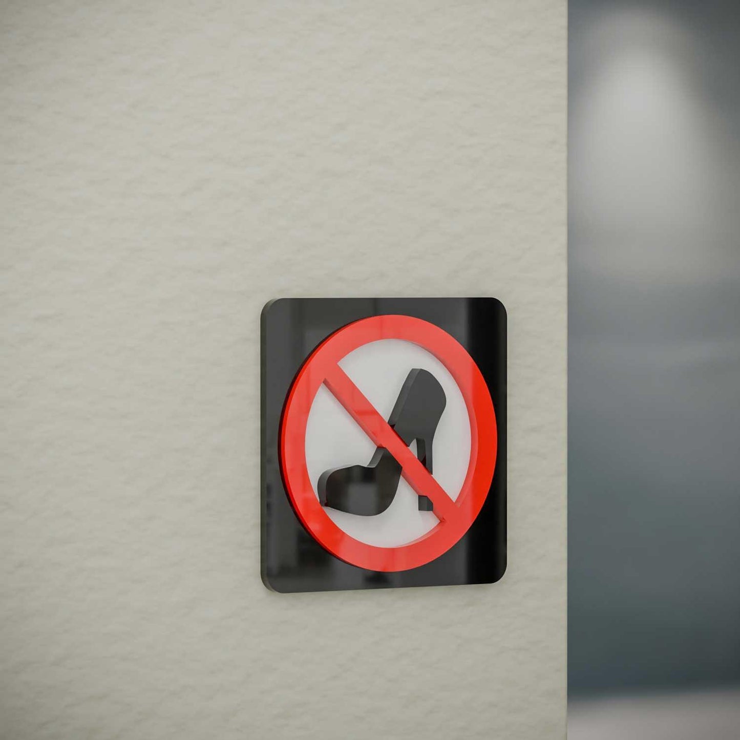 No High Heels - Layered 3D Prohibition Sign - Housenama