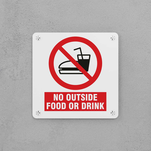 No Outside Food or Drink Sign - Housenama