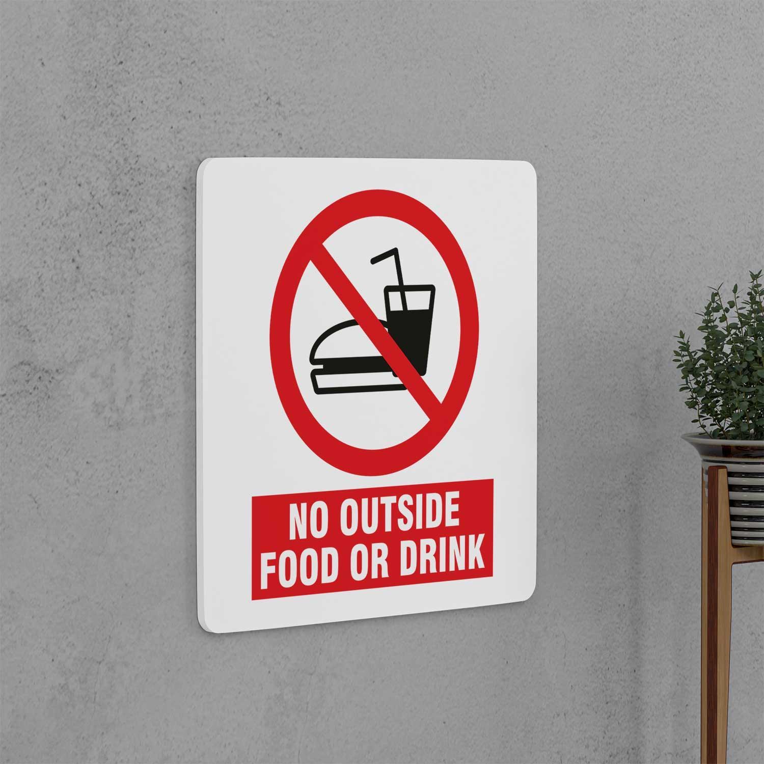 No Outside Food or Drink Sign - Housenama