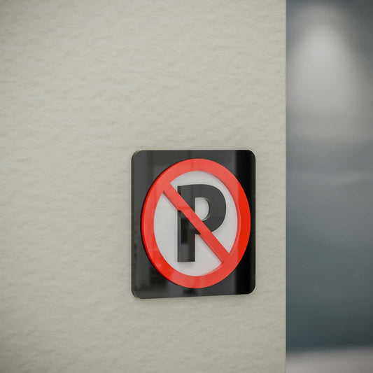 No Parking - Layered 3D Prohibition Sign - Housenama