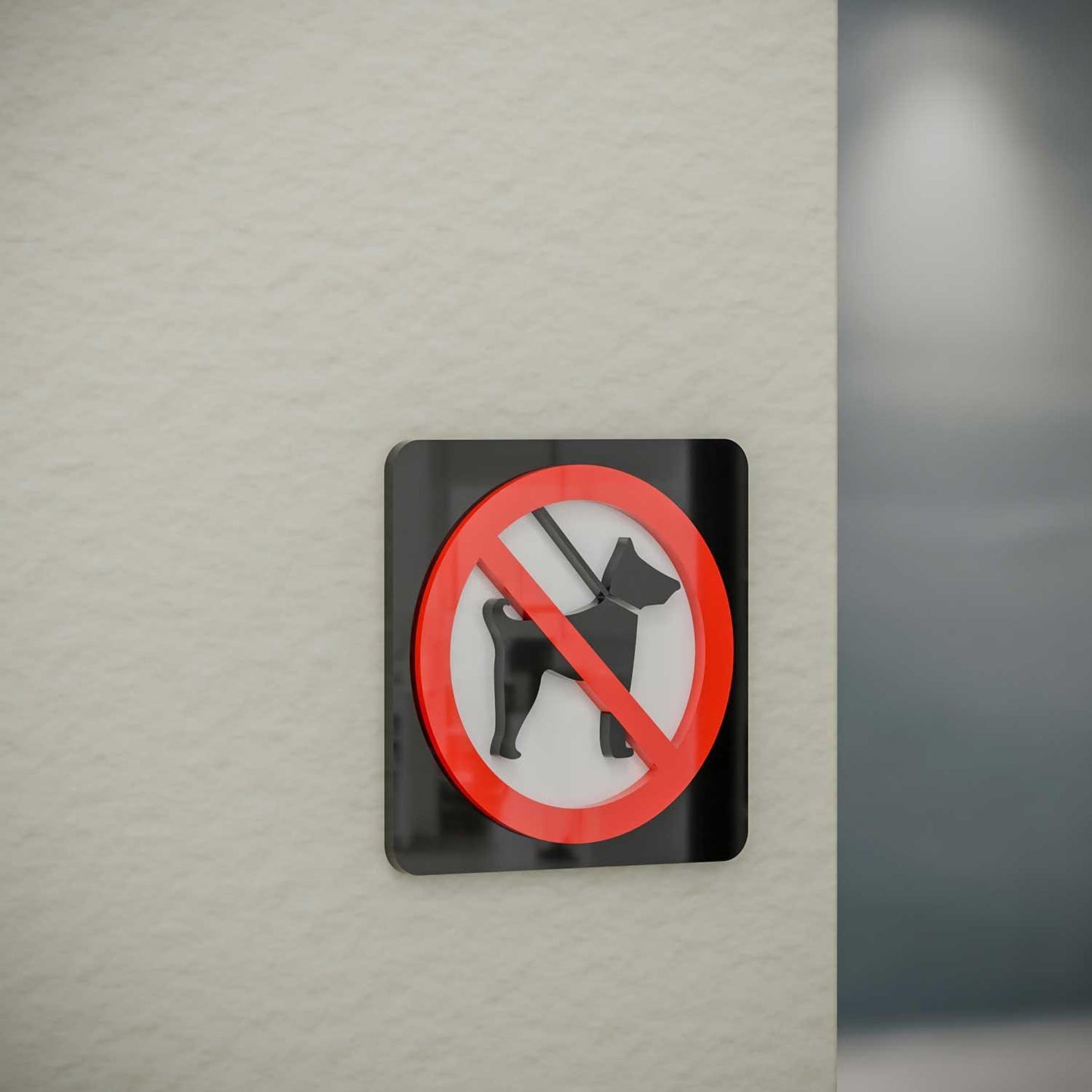 No Pets Allowed - Layered 3D Prohibition Sign - Housenama