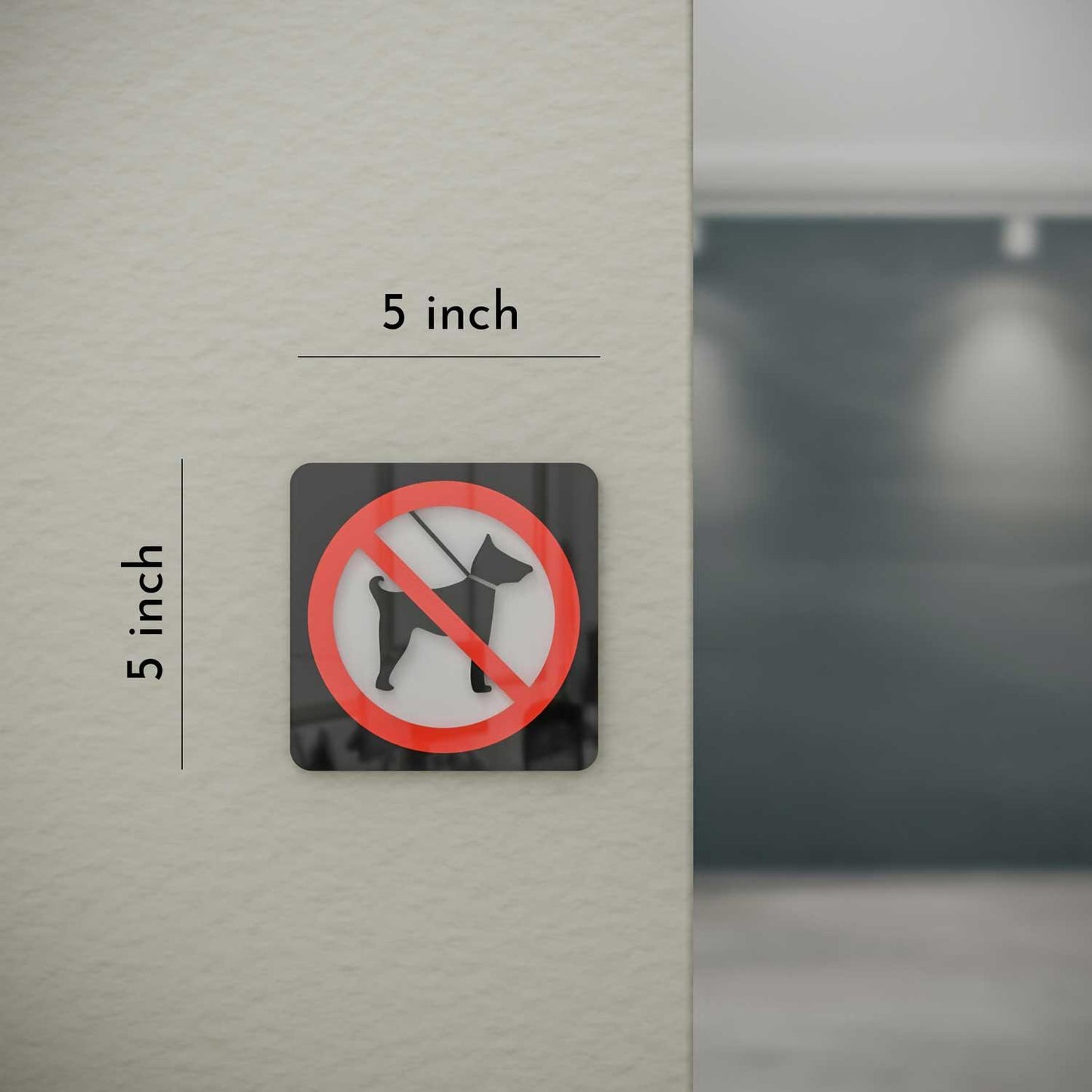 No Pets Allowed - Layered 3D Prohibition Sign - Housenama