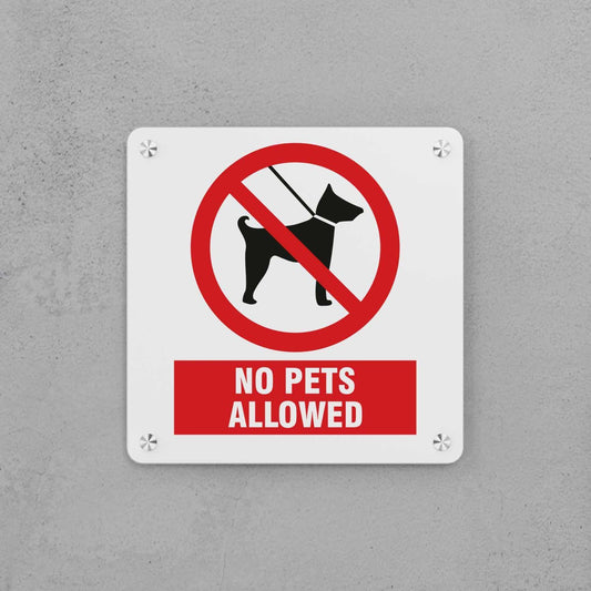 No Pets Allowed Sign - Housenama