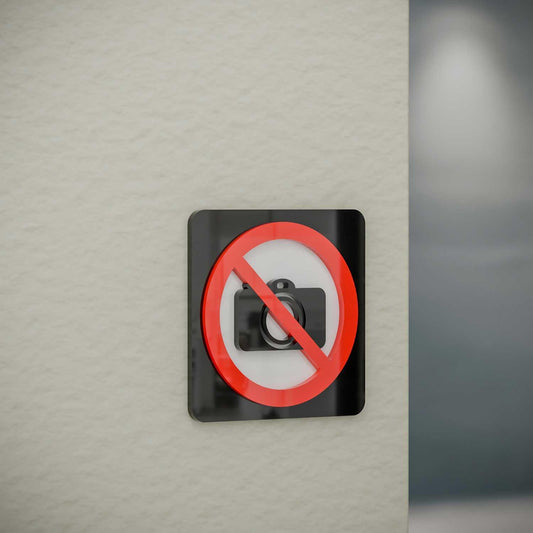 No Photography - Layered 3D Prohibition Sign - Housenama