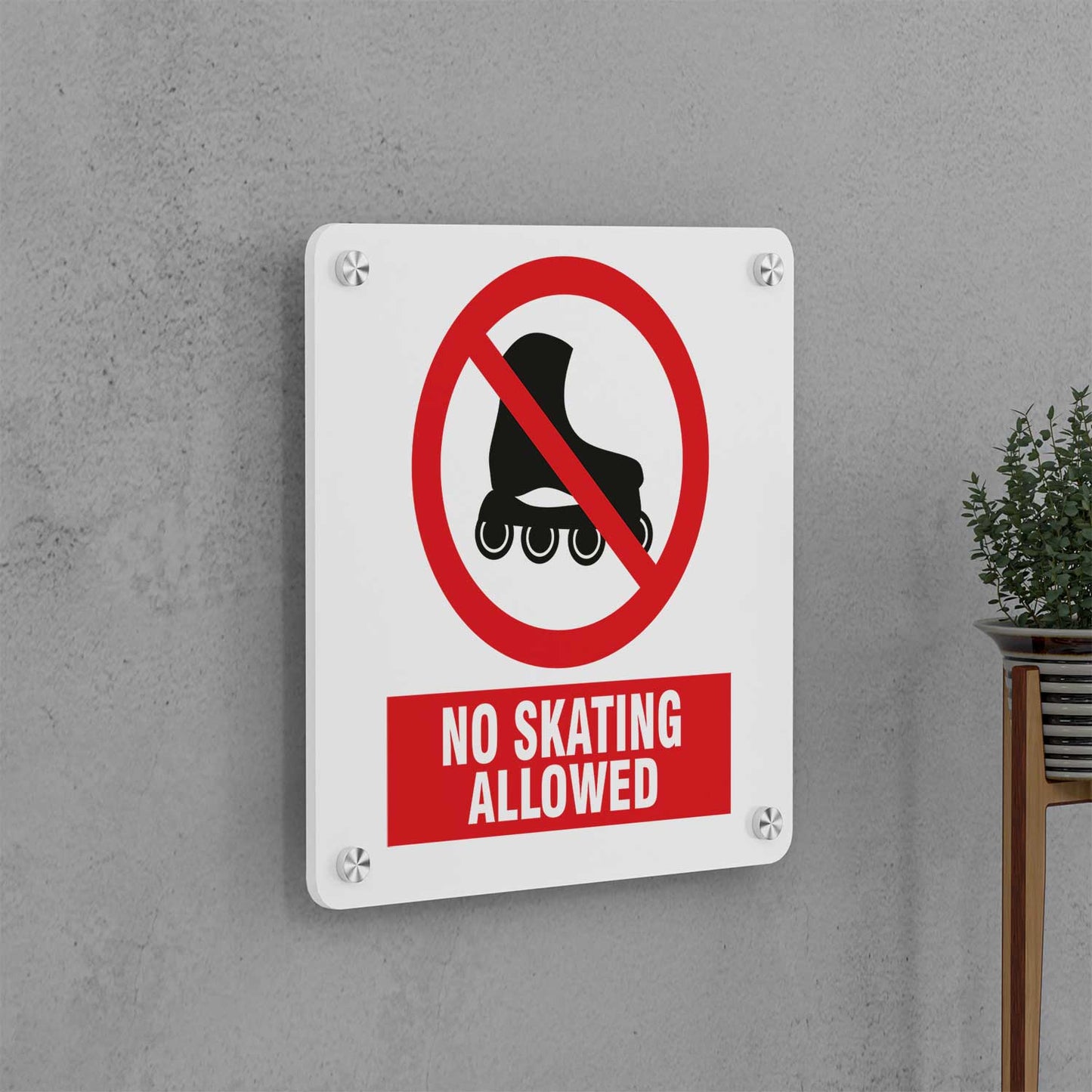 No Skating Allowed Sign