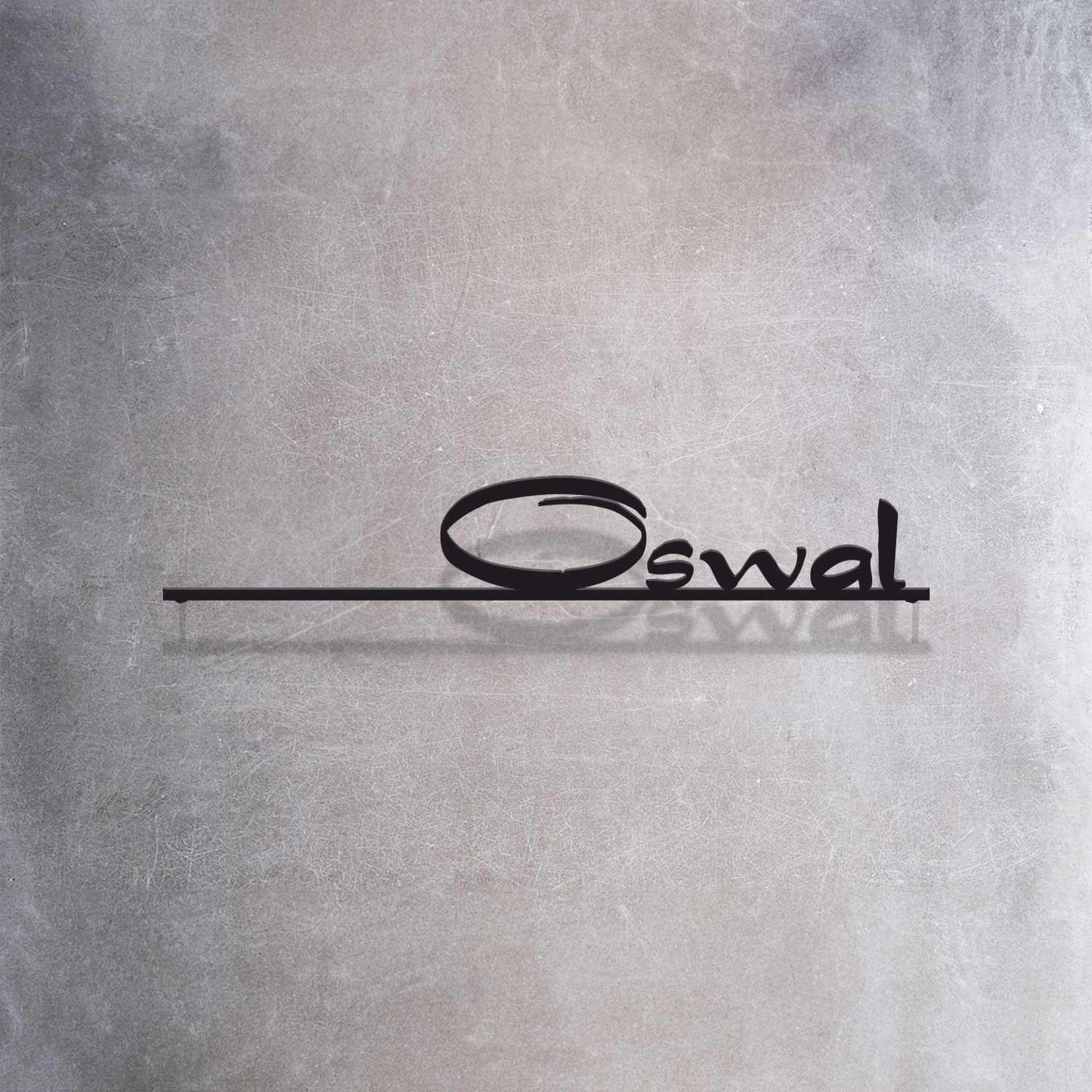Oswal - Cutout Steel Name Plate - Housenama