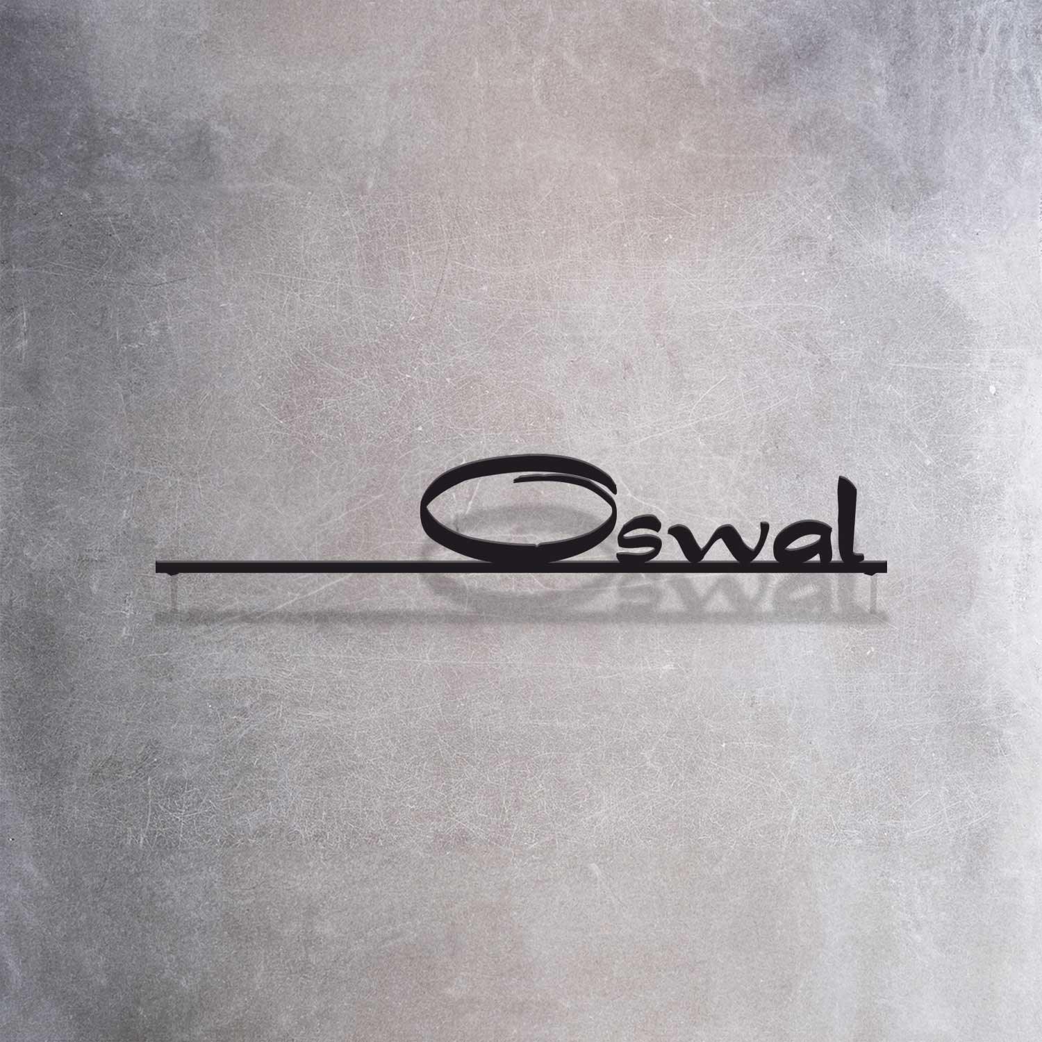 Oswal - Cutout Steel Name Plate - Housenama