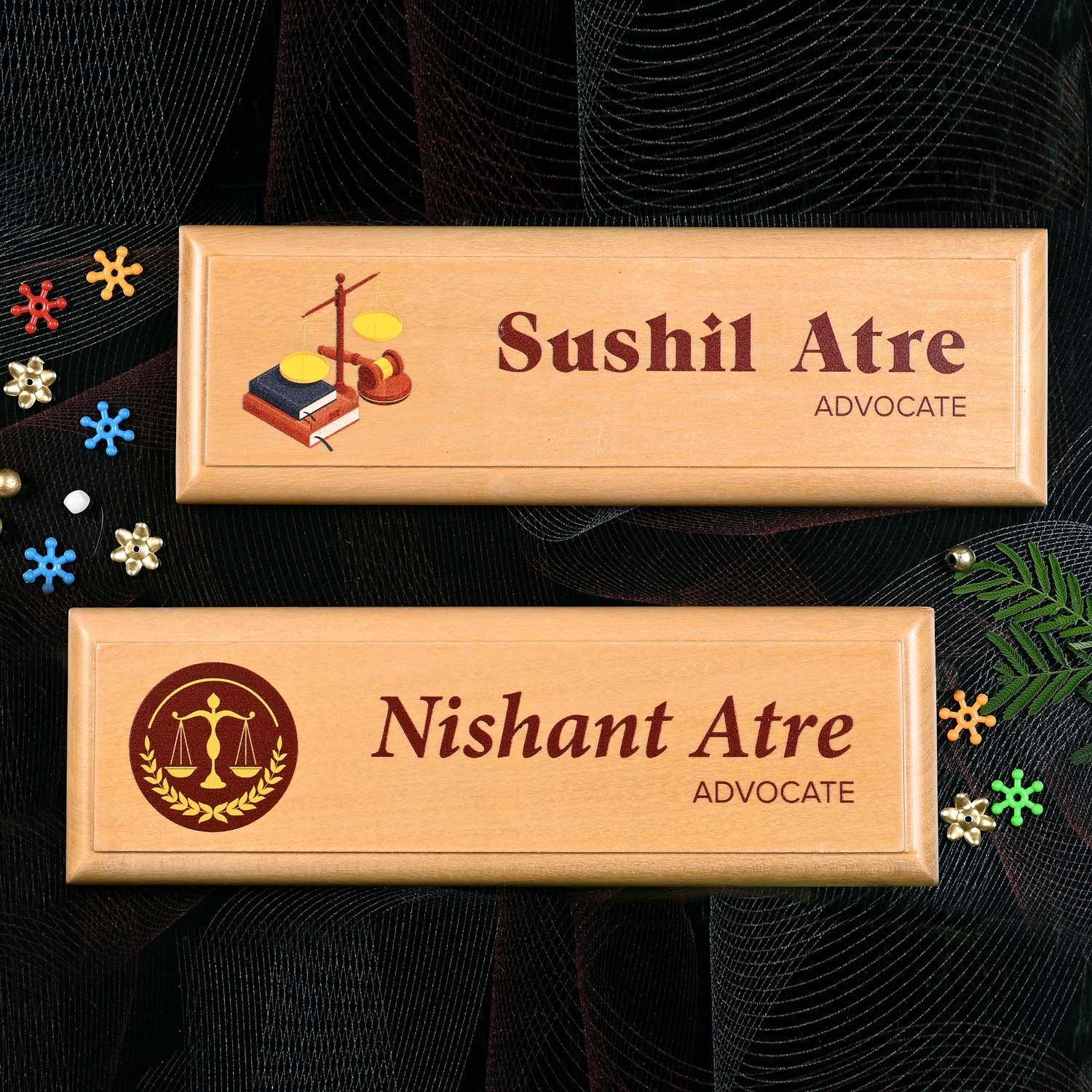 Professional Desk Name Plate for Advocates & Lawyers - Housenama