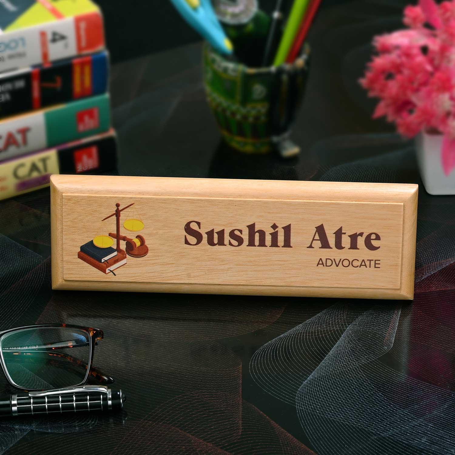Professional Desk Name Plate for Advocates & Lawyers - Housenama