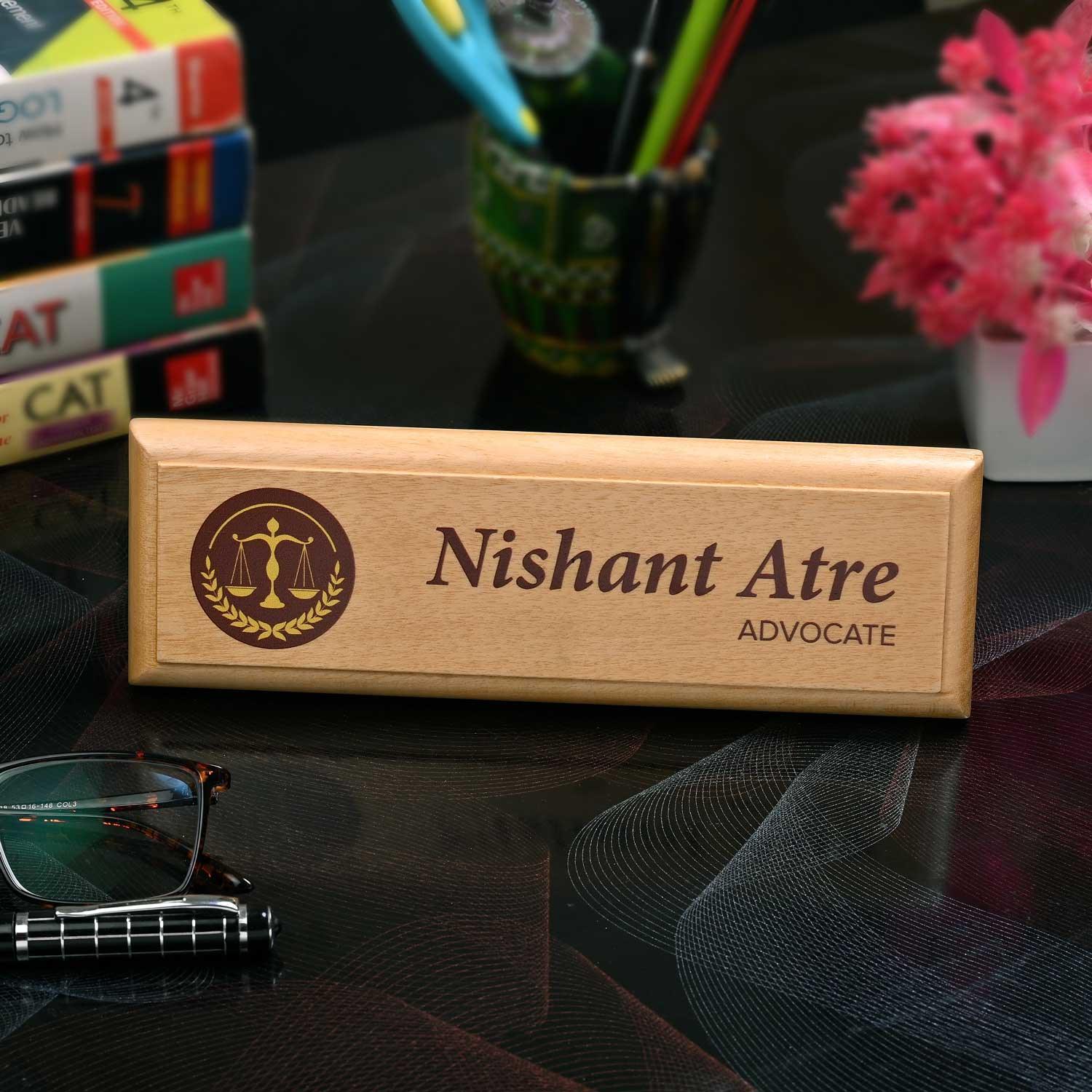 Professional Desk Name Plate for Advocates & Lawyers - Housenama