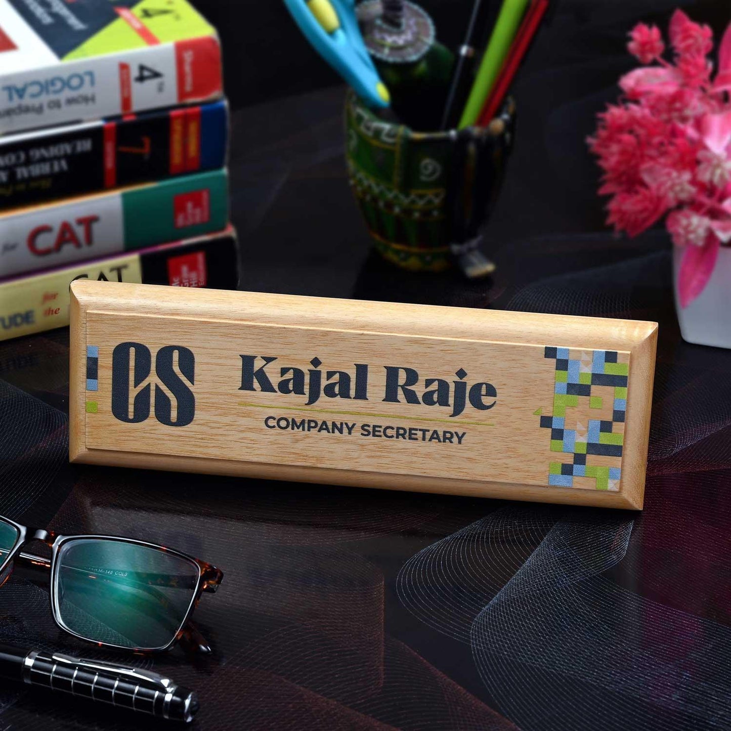 Professional Desk Name Plate for Company Secretary - Housenama