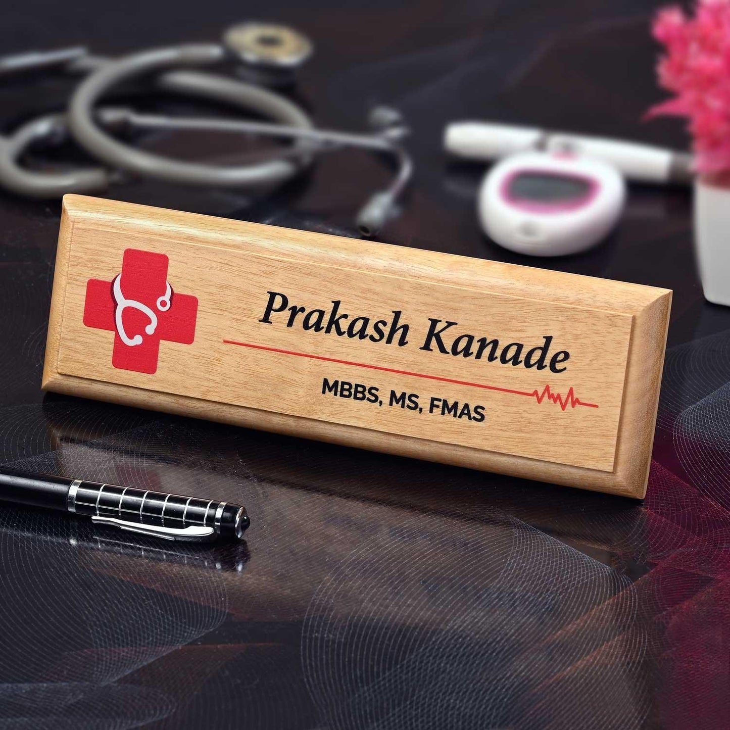Professional Desk Name Plate for Doctors & Physicians - Housenama