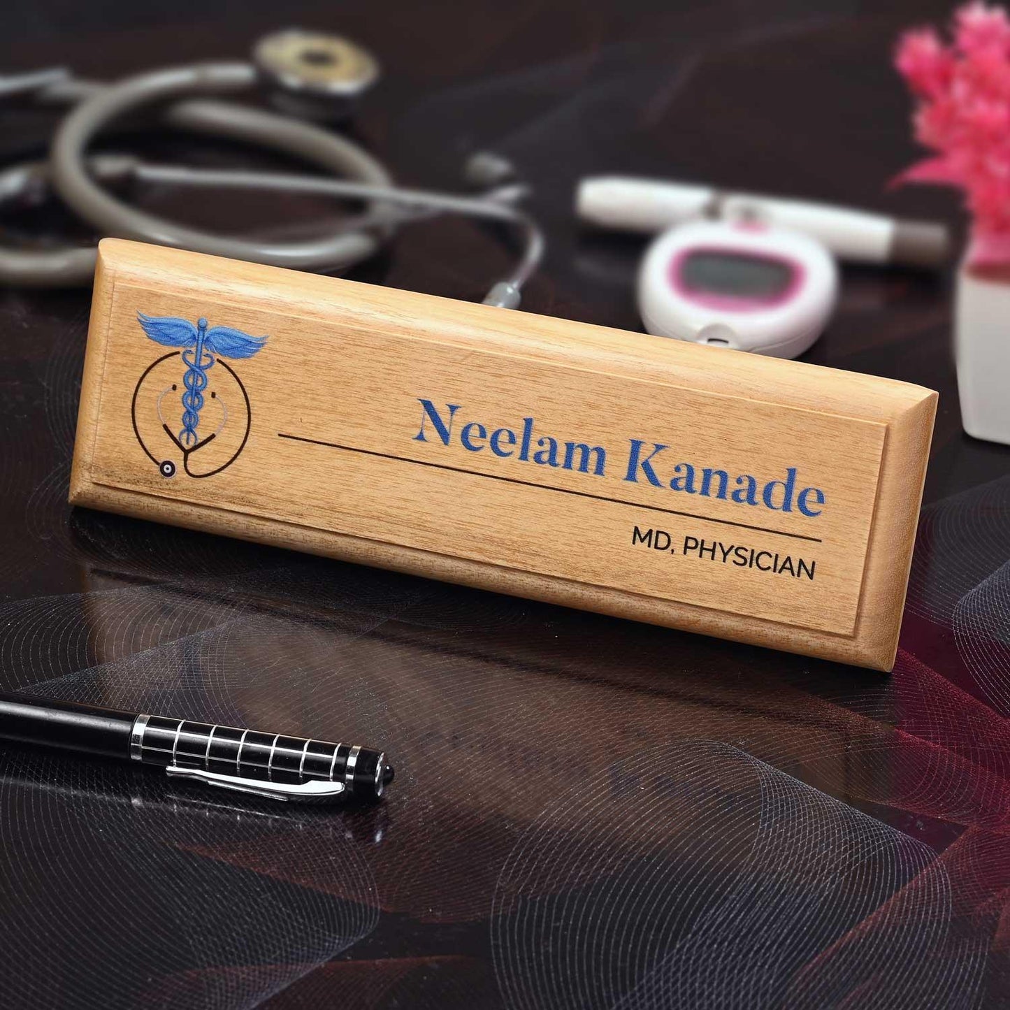 Professional Desk Name Plate for Doctors & Physicians - Housenama