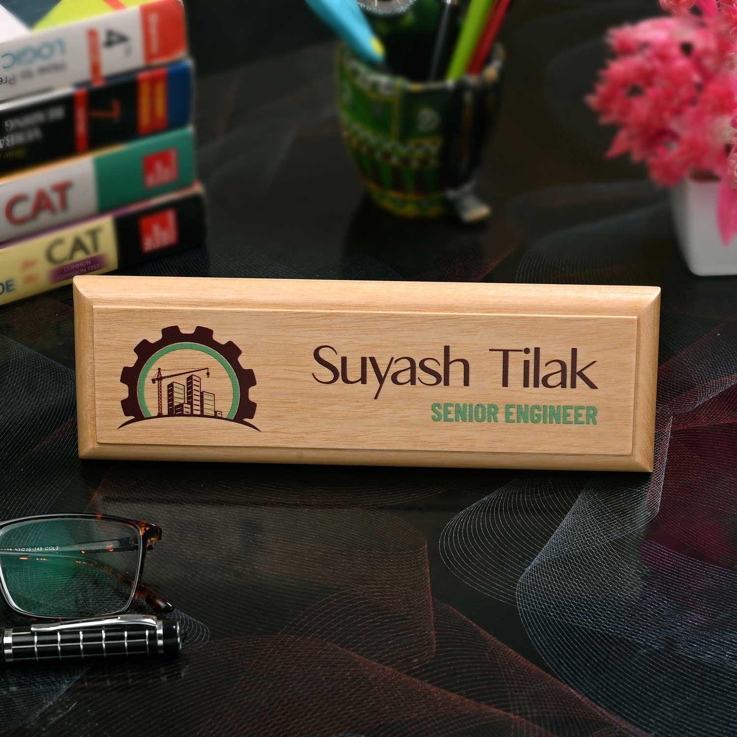 Professional Desk Name Plate for Engineering & Construction - Housenama