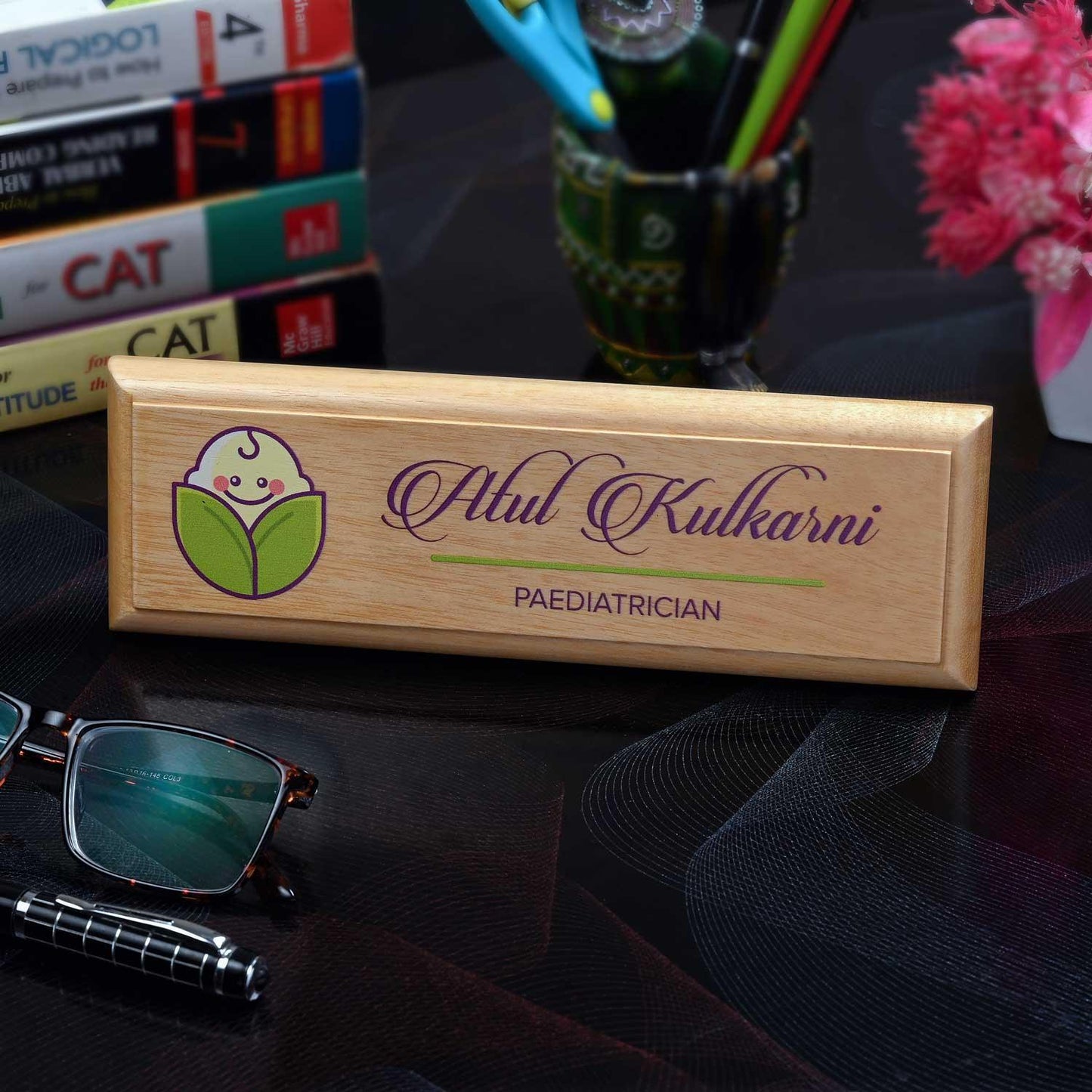 Professional Desk Name Plate for Paediatricians - Housenama
