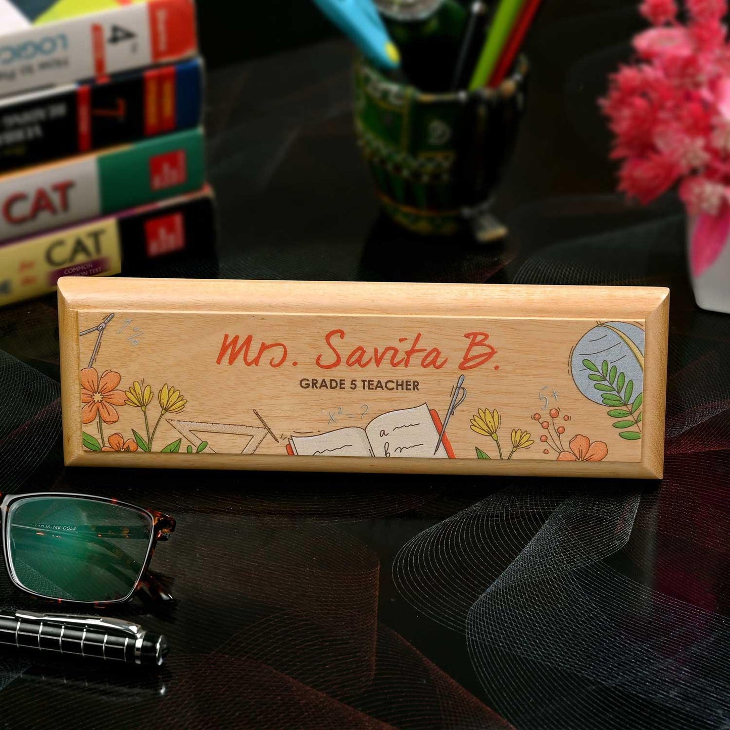 Professional Desk Name Plate for School Teachers - Housenama