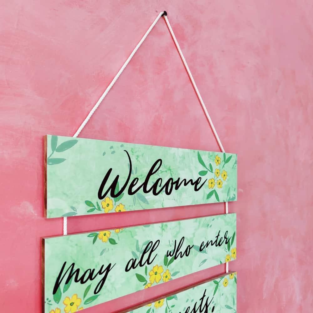 Welcome Sign - Leave as Friends