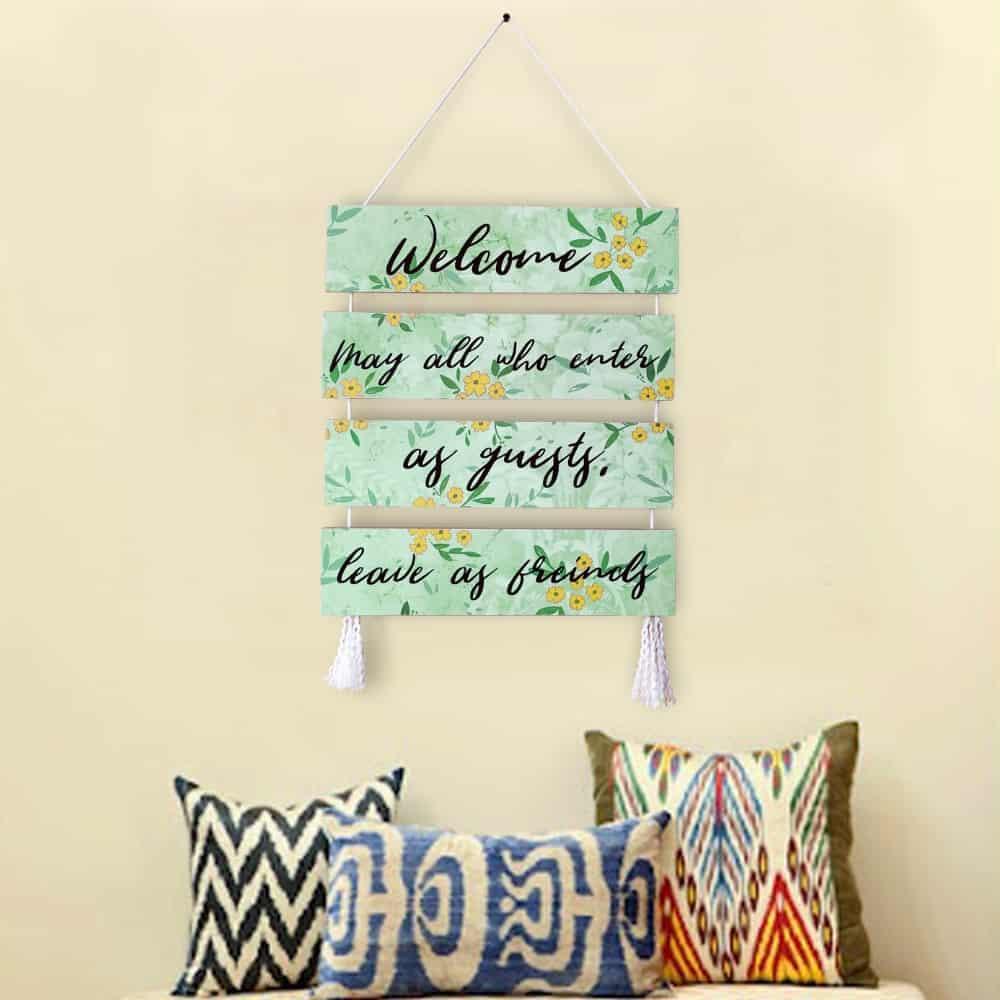 Welcome Sign - Leave as Friends