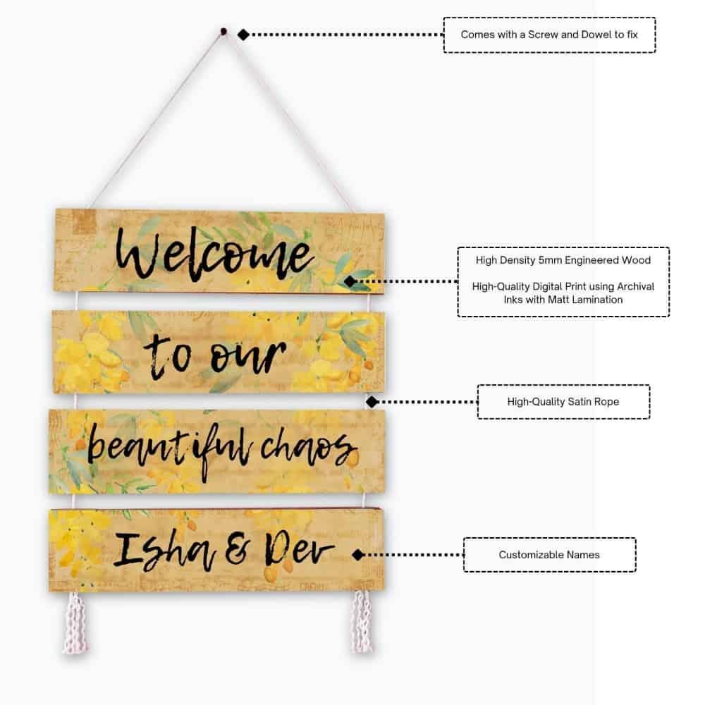 Personalized Welcome Sign - Our Beautiful Chaos