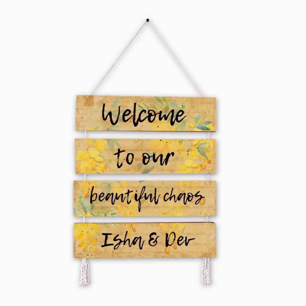 Personalized Welcome Sign - Our Beautiful Chaos