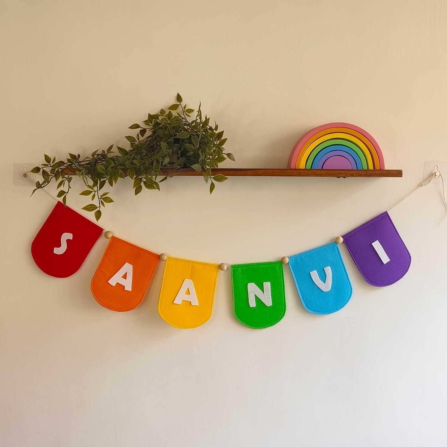 Personalized Rainbow Felt Name Bunting