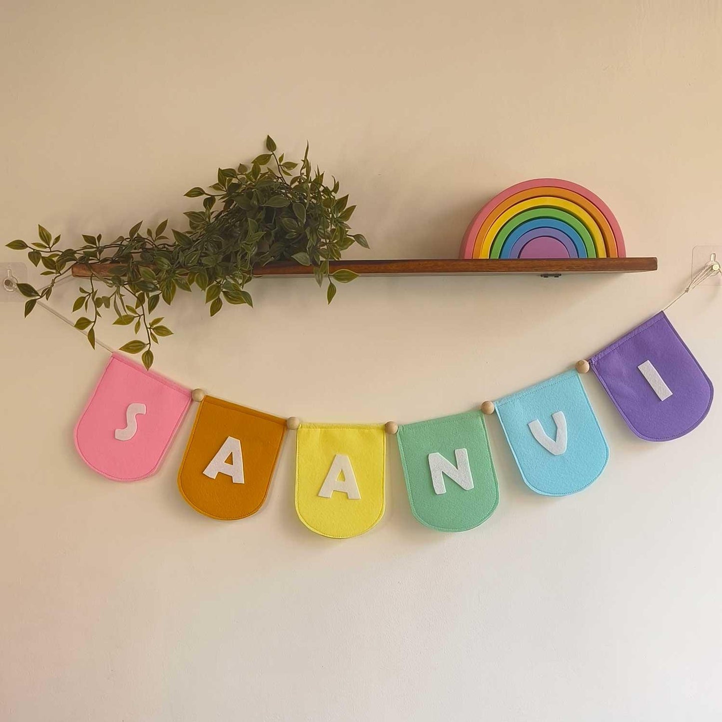 Personalized Rainbow Felt Name Bunting