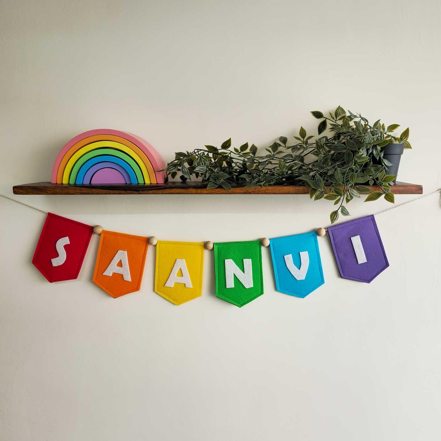 Personalized Rainbow Felt Name Bunting