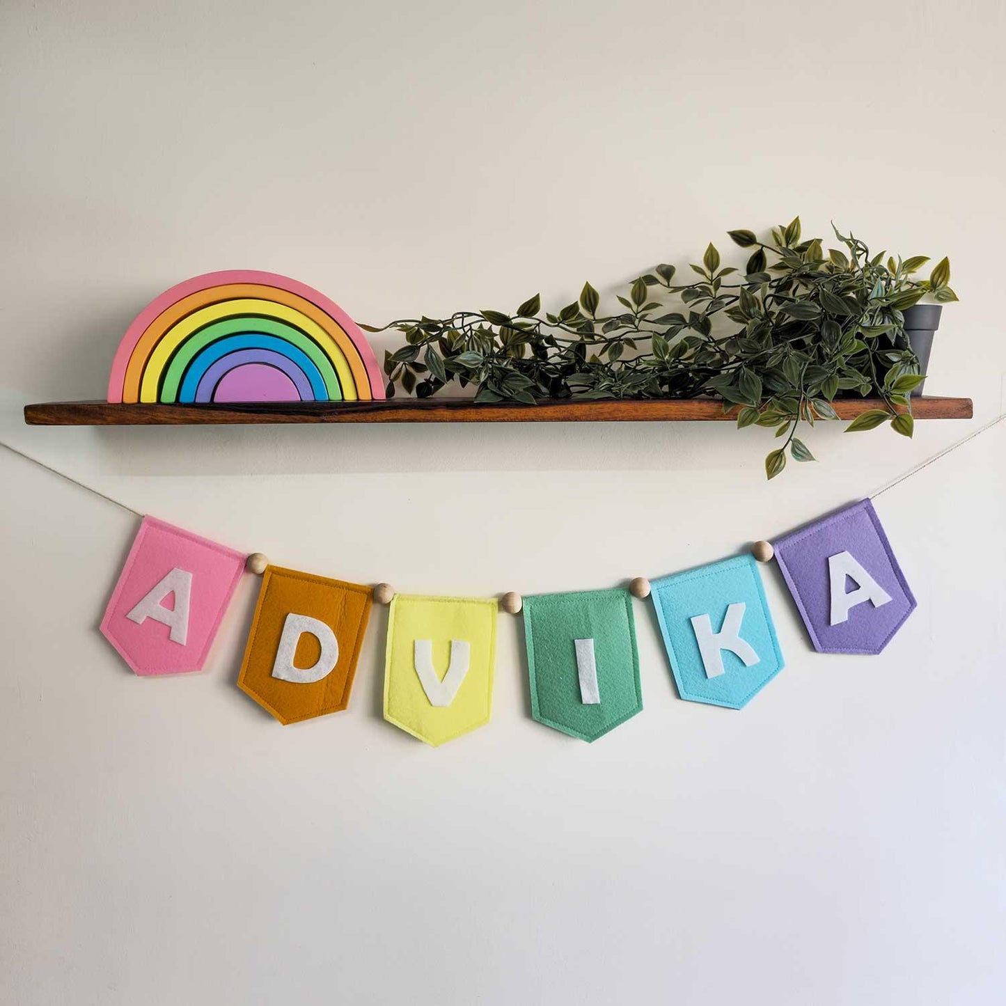 Personalized Rainbow Felt Name Bunting