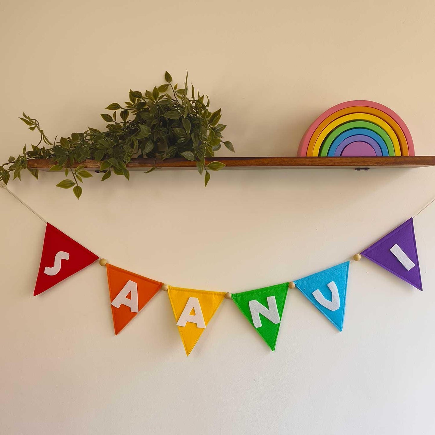 Personalized Rainbow Felt Name Bunting