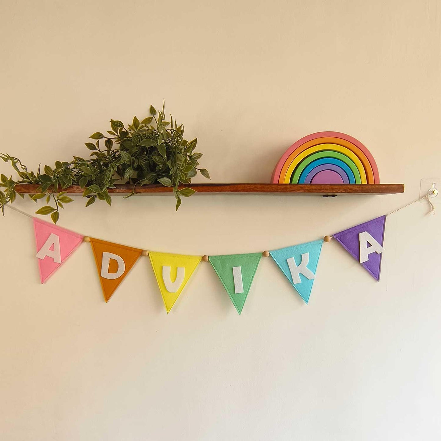 Personalized Rainbow Felt Name Bunting