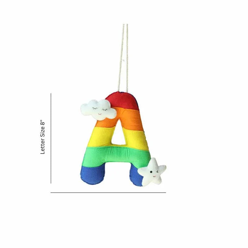 Rainbow Jumbo Letters - Customized Felt Monograms for Children