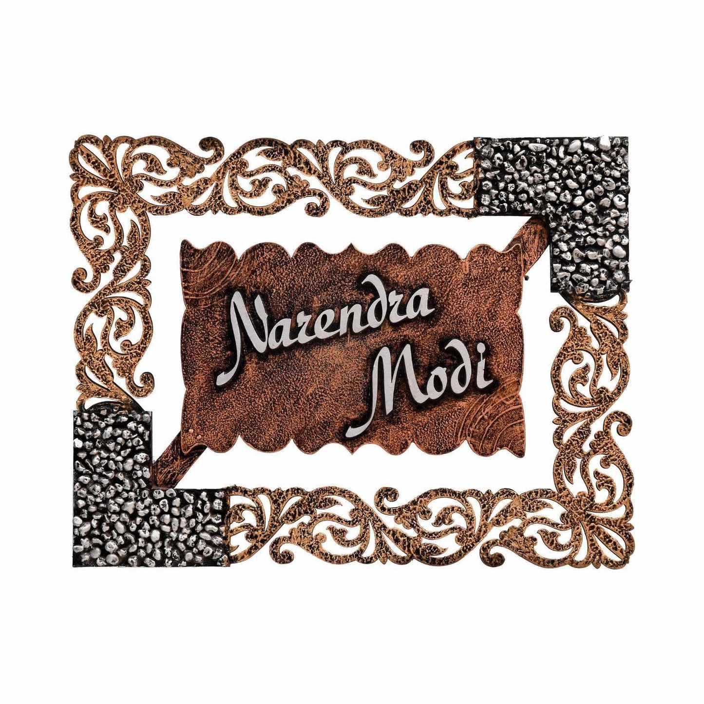 Rajat Lekha - Decorative Wooden Name Plate - Housenama