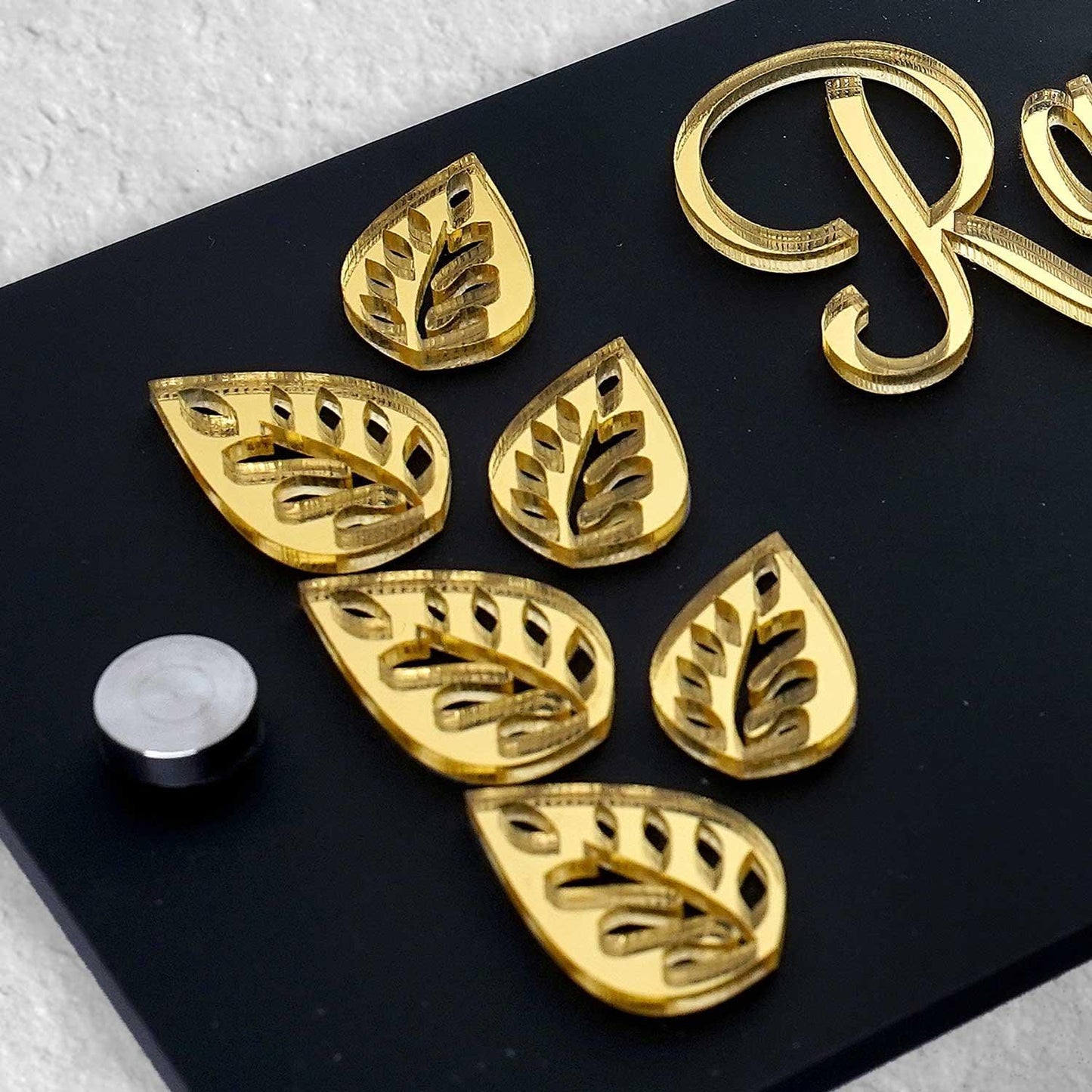 Rashi Vistasp - Acrylic Name Plate with Raised Lettering - Housenama