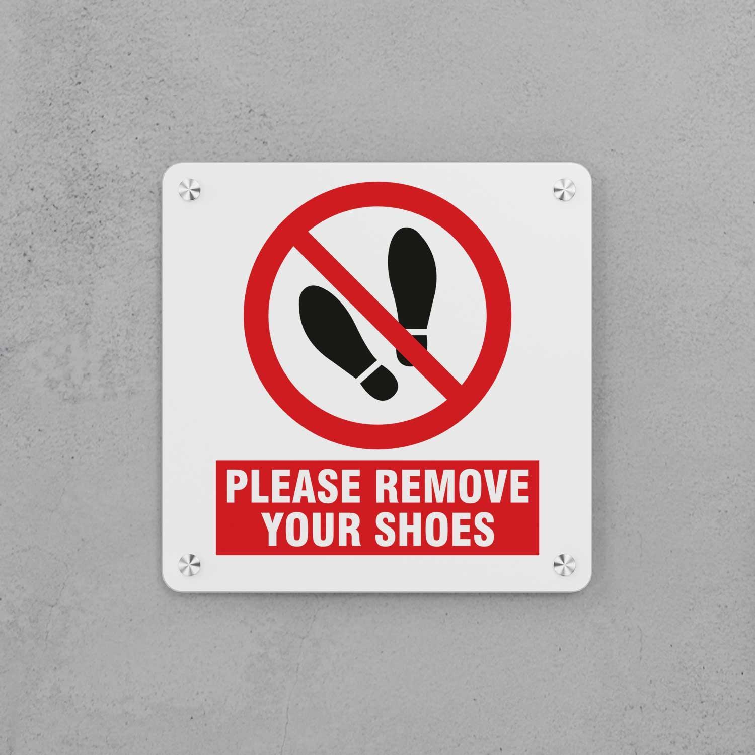 Remove Your Shoes Sign - Main Image