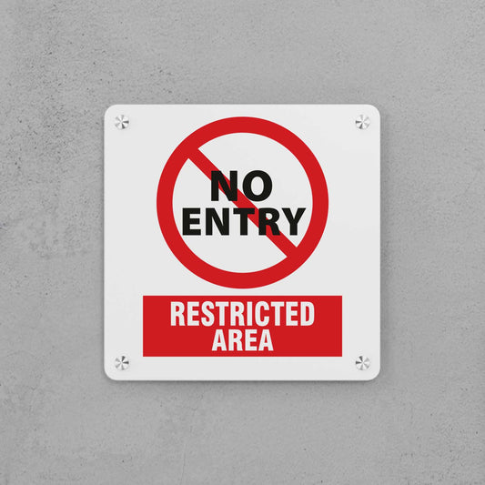 No Entry (Restricted Area) Sign