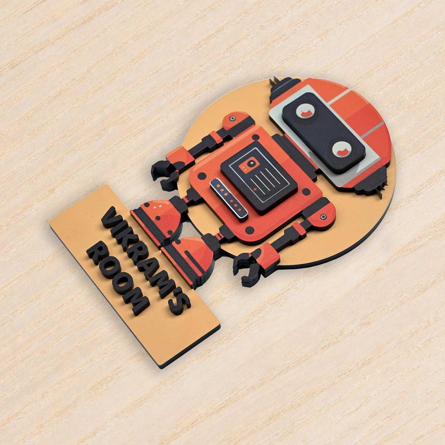Robotix - Kids' Room Door Sign - Housenama