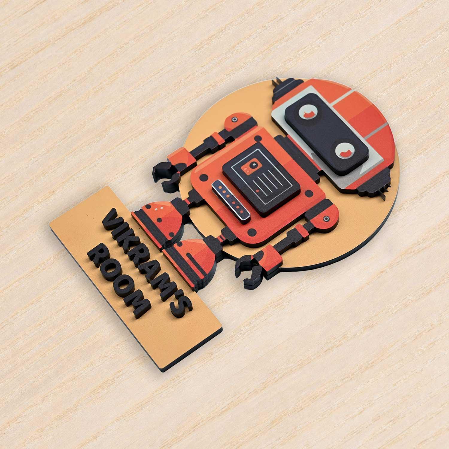 Robotix - Kids' Room Door Sign - Housenama