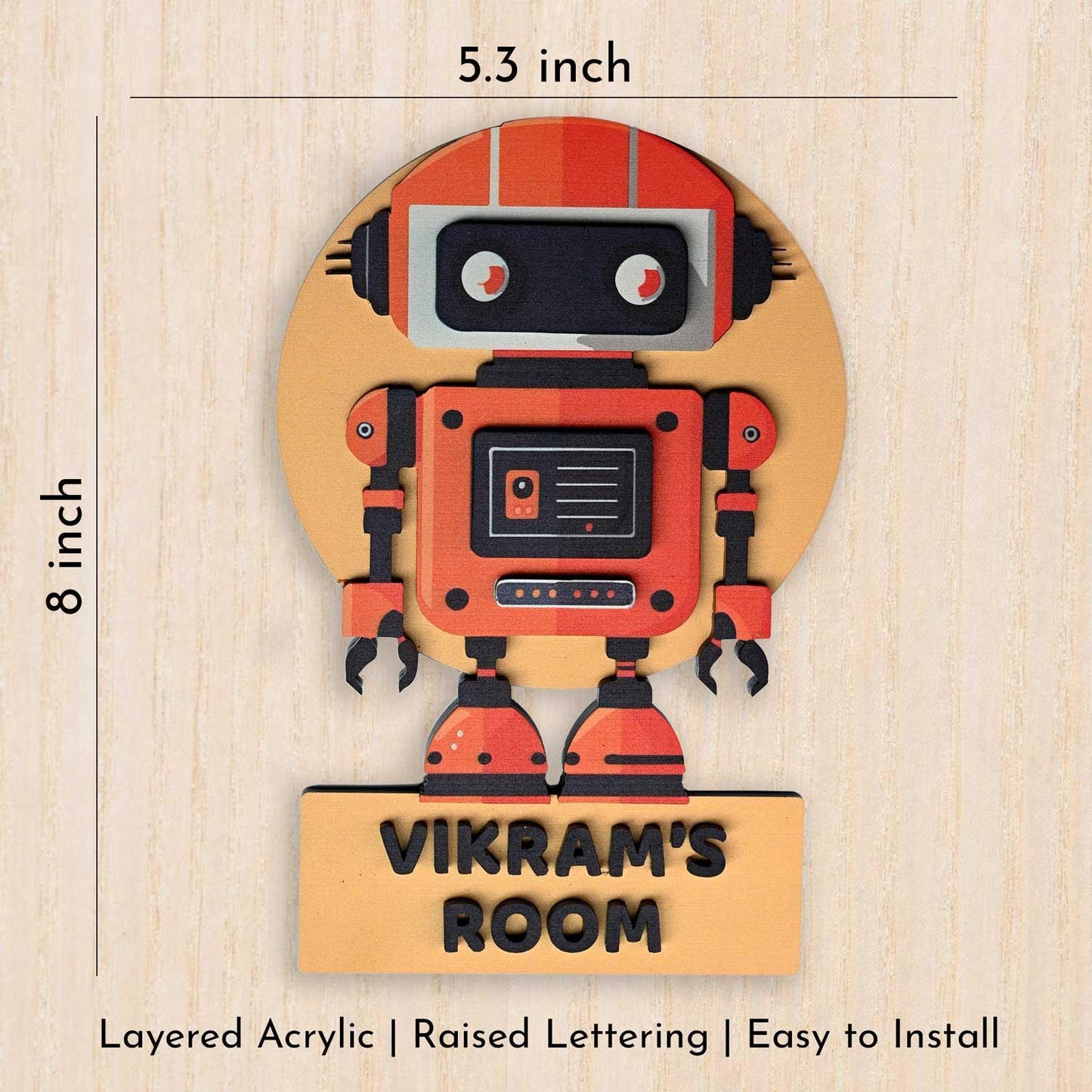 Robotix - Kids' Room Door Sign - Housenama