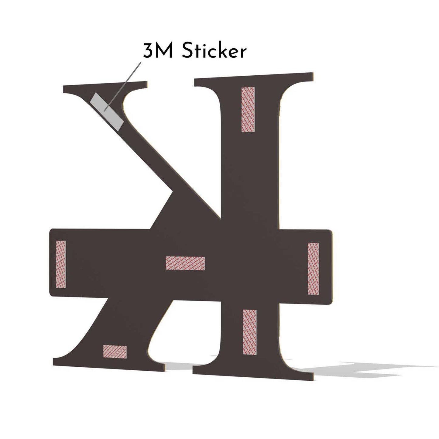 Roman Golden Monogram Nameplate - Housenama