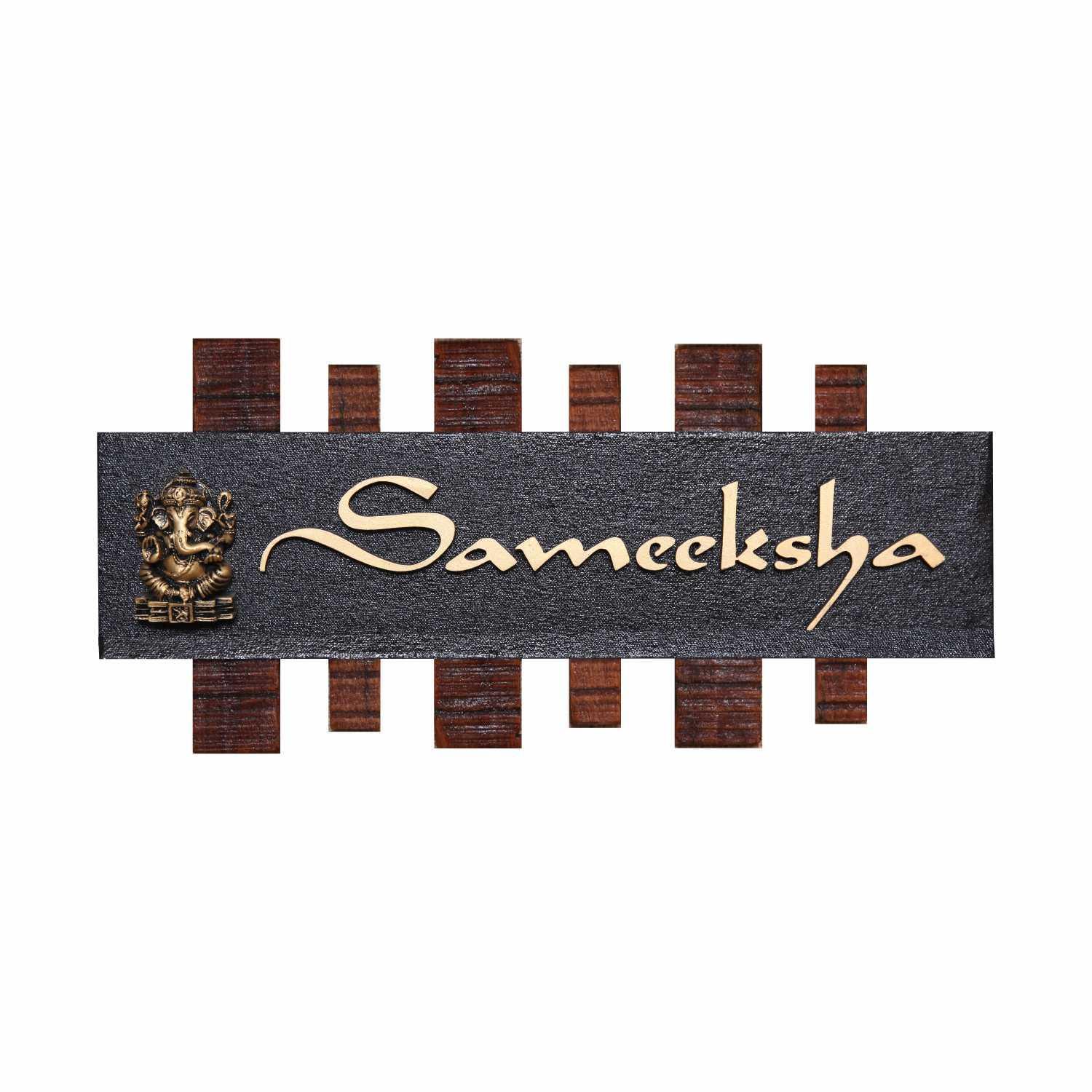 Sameeksha - Decorative Wooden Name Plate - Housenama