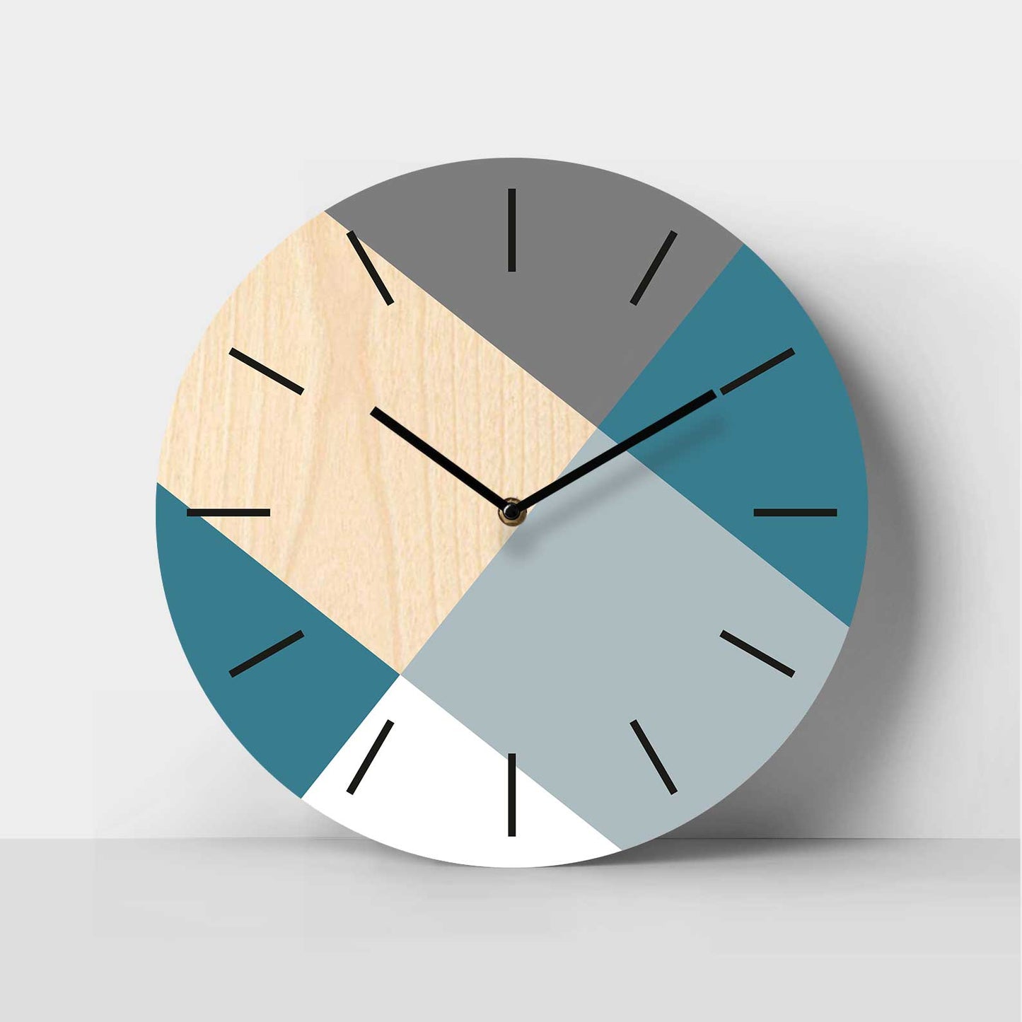 Spectrum Birch Clock - Cool Teal